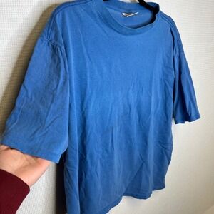 Vintage 20/20 Sport Blue Single Stitch T-Shirt Mens XL Made in USA Blank 90s